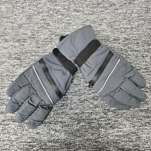 Tek Gear Warm Ski Gloves Men's L/XL Gray Black 3M Thinsulate Water Resistant NWT